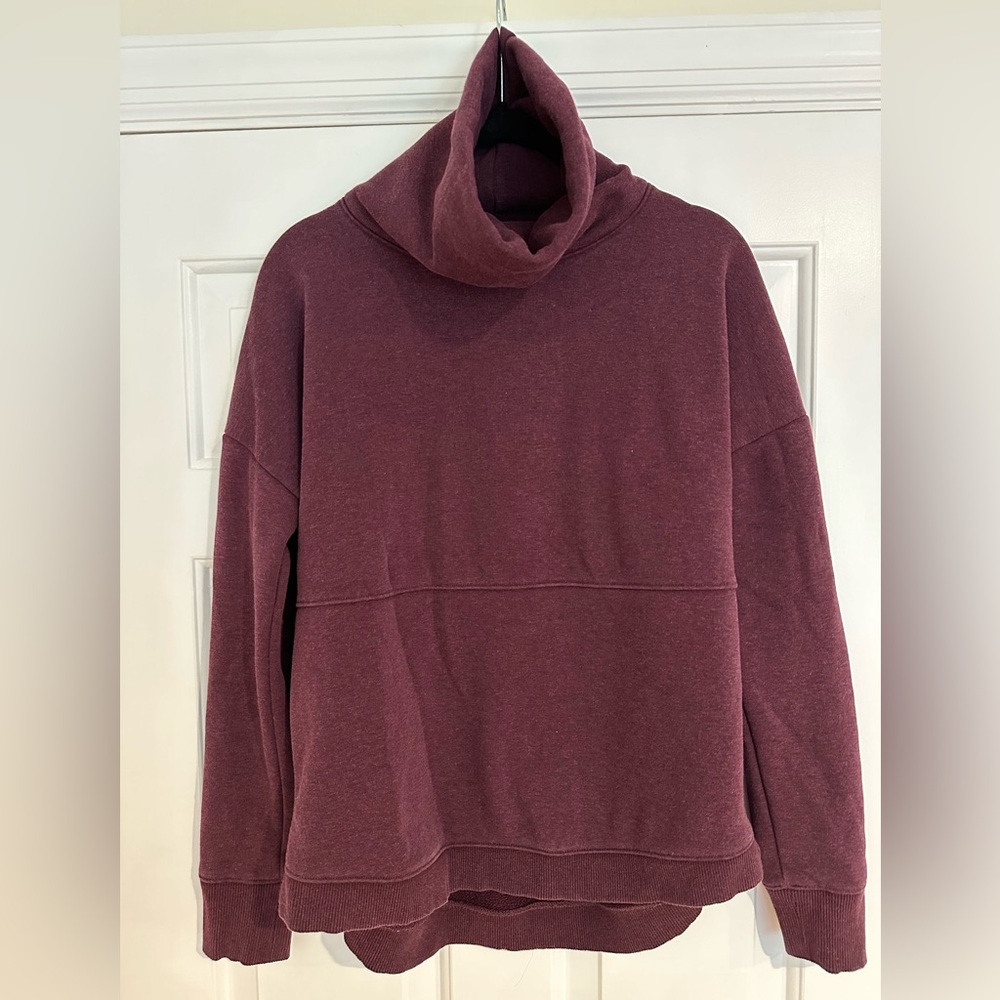 Athleta Cozy Karma funnel neck sweater. Maroon. Size XXS.